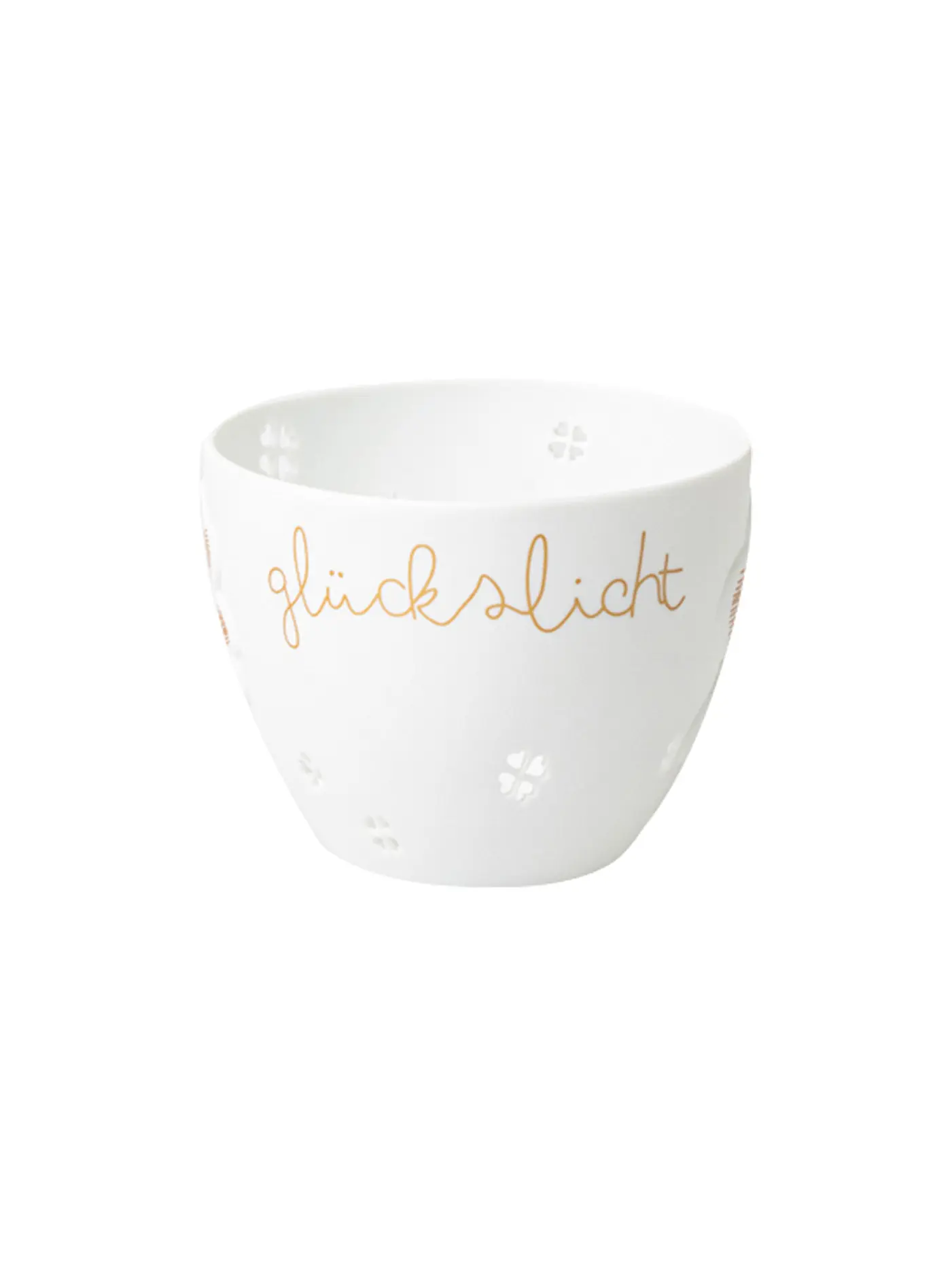 RAEDER | Poesielicht klein GLÜCKSLICHT 8x6,5cm Weiss | weiss